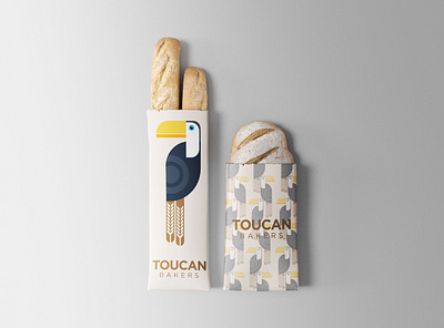 Toucan Bakers Branding art bakery bakery logo brand identity branding illustration restaurant toucan toucan logo