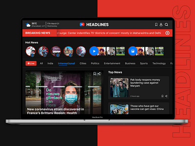 News Article page article page design news app news page newsfeed newspaper web design
