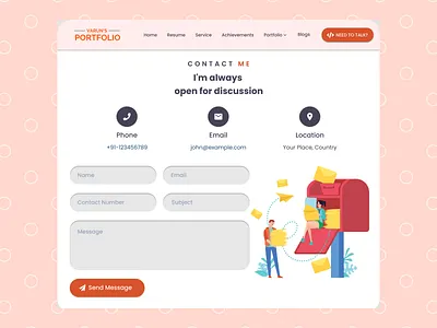 Contact Page app art branding design font graphic design illustration ui ux website