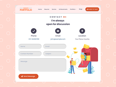 Contact Page app art branding design font graphic design illustration ui ux website
