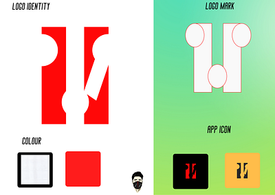 H locker logo. concept design desing logo