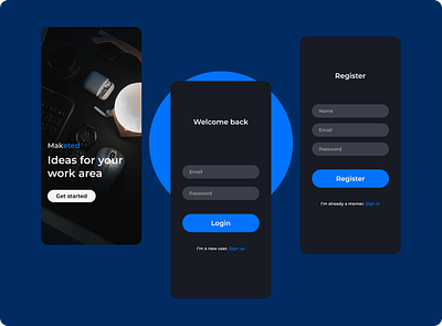 UI Login design minimal ui ux