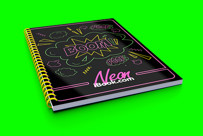 IBOOK NEON: Illustration for notebook covers branding design graphic design illustration vector