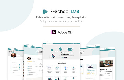 E school LMS 55 adobe xd design adobexd branding design lms online course ui ux