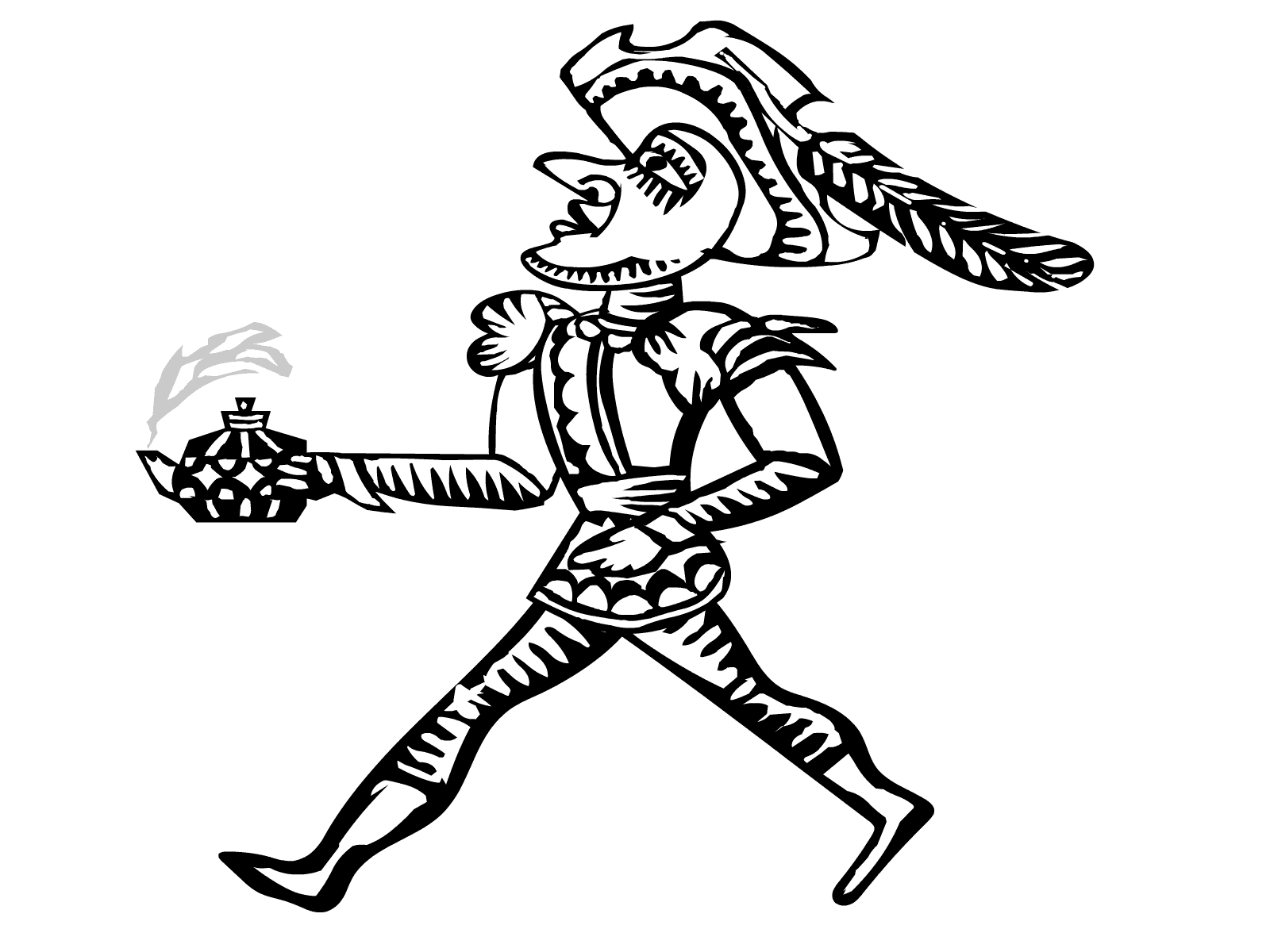 Rush to the Courtyard adobe animate animatedgif print woodblock
