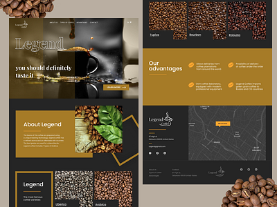 Сoffee design figma lending ui web