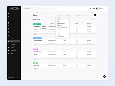 Task Management Page Design admin dashboard design app appdesign branding city planner design dashboard illustraion illustration logo template travel typography ui ux web app design website design
