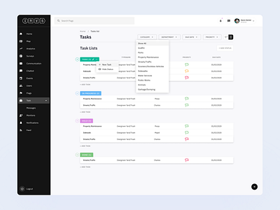 Task Management Page Design admin dashboard design app appdesign branding city planner design dashboard illustraion illustration logo template travel typography ui ux web app design website design