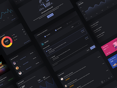 Nile Design Kit analytics chart charts dark dashboard design design system popup saas ui ui design ui kit ui kit design