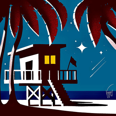 Lonely Island 2danimation after affects aftereffects art branding design digital art illustration night photoshop sand sea shadows shore stars storyboard storyboarding storyboards trees vector