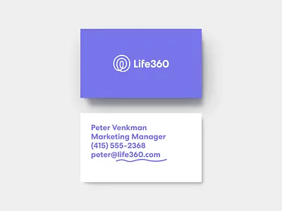 Life360 Business Cards branding business card logo