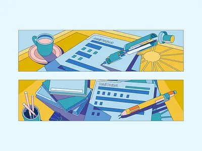 Banner Illustrations 2d banner detail project illustration illustrations project svg ui vector