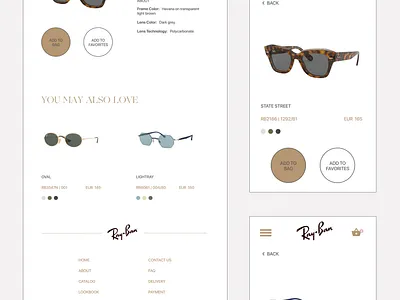 Ray-Ban store redesign concept app branding design illustration logo mobile typography ui ux web
