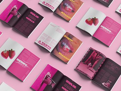 Room For Dessert? Magazine design editorial graphic design illustration layout magazine pink publication design