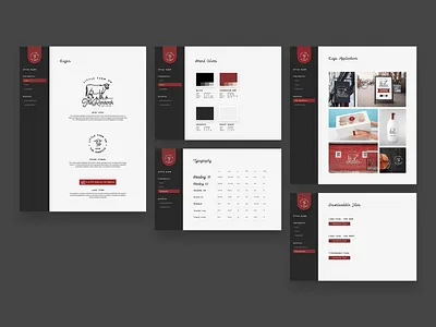 Little Farm on the Rimrock - Logo & Style Guide aged brand guide cow crimson crooz media farm farming guide identity little farm logo old red rimrock style guide vintage