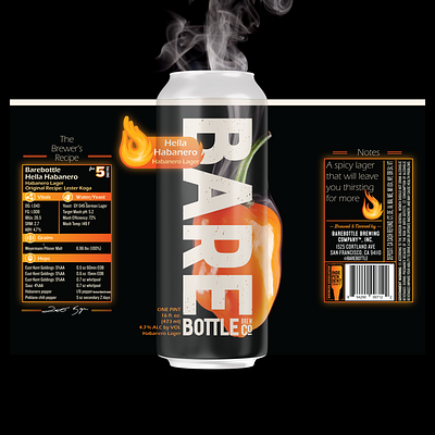 Hella Habanero - Smoky Boi beer beer art beer label branding craft beer design habanero heat hot illustration packaging photo photography photoshop spicy