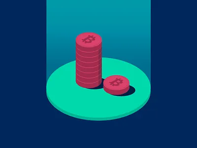 BITCOIN - STACK bitcoin illustration isometric illustration