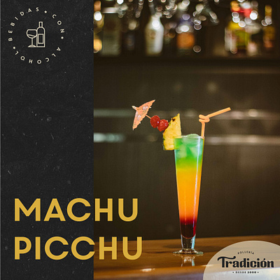 Bebidas con alcohol - Tradición Restaurant facebook post illustrator logo photoshop product photography promo typhography