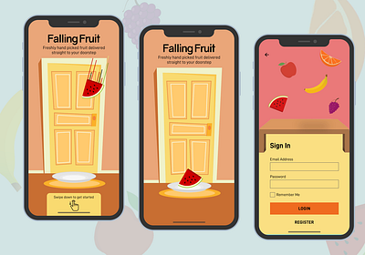 Daily UI #001 - Falling Fruit design food app ui ux