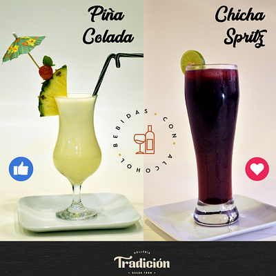 Nuestra Barra - Tradición Restaurant brand pattern facebook post illustrator photoshop product photography typhography vector