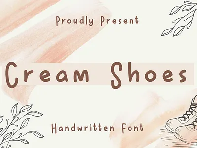 Cream Shoes Font branding creative cute design font handwriting handwritten typeface