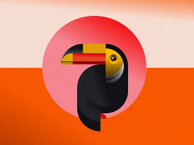 Toucan Vector Illustration affinity animal animation bird detail flat fresh gradient graphic icon illustration illustrator instagram logo nature print retro texture toucan vector
