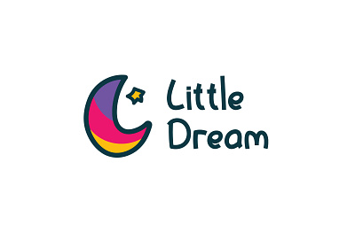 Kids Logo collorfull cute dream kids little logo logo design star young