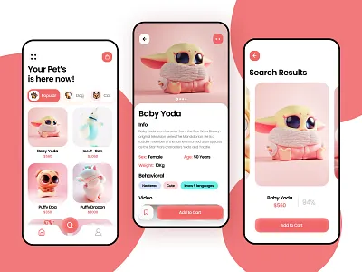 PET SHOP concept app 3d modeling app app design design mobile app mobile ui pet petshop ui ui design