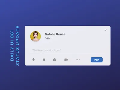Daily UI 081 status update daily ui 081 dailyui design ui uiux