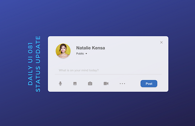 Daily UI 081 status update daily ui 081 dailyui design ui uiux