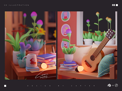 Dream house-3 blender3d illustration