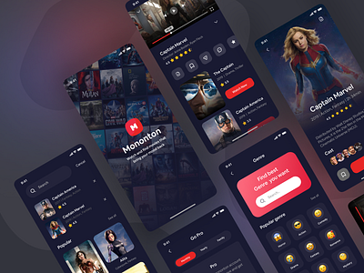 Mononton - Streaming UI KIT 🍿 app app design design design app film mobile mobile app mobile app design mobile design mobile ui movie movie app movies streaming streaming app ui ui design ui kit ui kit design ui kits