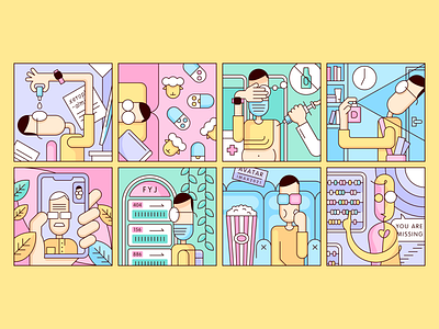 Daily Life design illustration illustrator ui