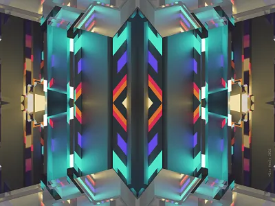 Voxel Kaleidoscop abstract geometric voxel