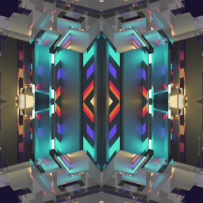 Voxel Kaleidoscop abstract geometric voxel