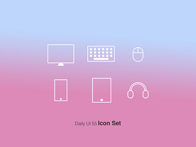 Daily UI 55/100 - Icon Set branding dailyui dailyuichallenge design icon icon set illustraion logo