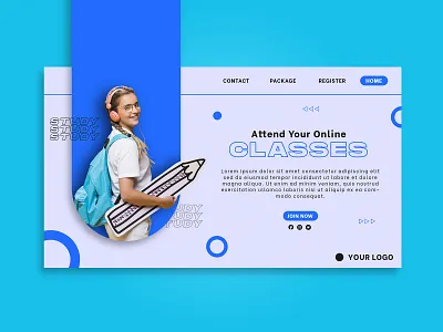 Online Classes Landing Page Web Design landing page landing page design online class ui ux ui design web design website website design