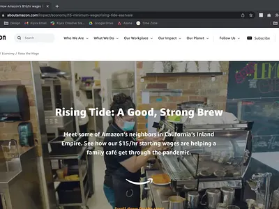 Amazon's $15/hr Minimum Wage Campaign design mobile ui web