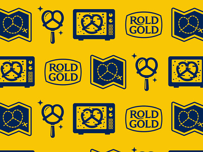 Gold Hunter For Rold Gold branding find gold hunt logo magnifying glass map pretzel tv