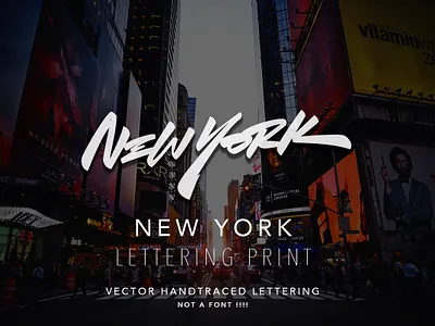 New York - vector lettering for sale brushpen calligraphy graffiti lettering logo logotype new york newyorker type typography vector каллиграфия леттеринг
