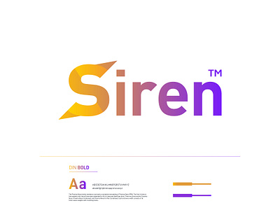 Siren Logo abstract agency alert app logo art brand identity branding business logo colorful creative design emergency gradient logo icon logo logo designer minimalist modern logo typography