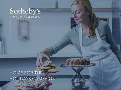 Sotheby's Home for the Holidays Virtual Event event design milk bar platform real estate sothebys ui web