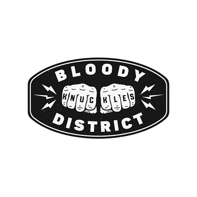 Bloody knuckles district badboys bloody design grange illustration inspiration knuckles logo vector