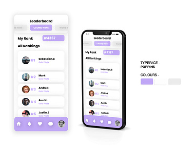 Leaderboard UI app design dailyui dailyui 019 dailyuichallenge leaderboard ui ui design uidesign uiux user experience userinterfacedesign uxui web design