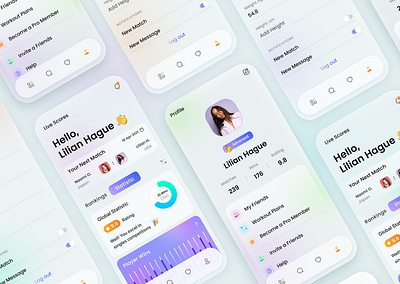 User profile & Settings / DailyUI006 & DailyUI007 app blur colorblur dailyui dailyui006 dailyui007 glassmorphism gradient profile profile page settings settings page settings ui ui uidesign user profile