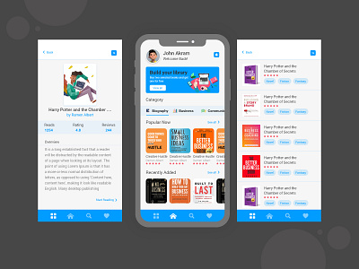 Audio ebook App Ui Concept adobe xd creative design ebook cover mobile app design mobile apps ui ux ui