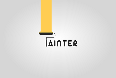 Painter Logo | Minimal logo inspiration color graphics icon illustration inspiration logo logo design logodesign minimal painted painter yellow