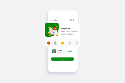 Home for a concept savings app