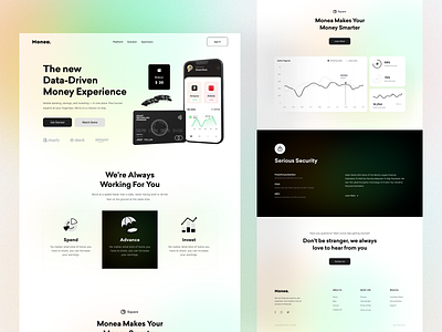 Financial Website banking banking service banking website clean ui financial service fintech landing page design landingpage mobile banking modern banking online banking payment product product design saas trendy design ui ux design webdesign website