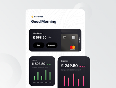 Widget Exploration bank chart dark dashboard digital banking finance graphic home review revolut revolution statistic widget